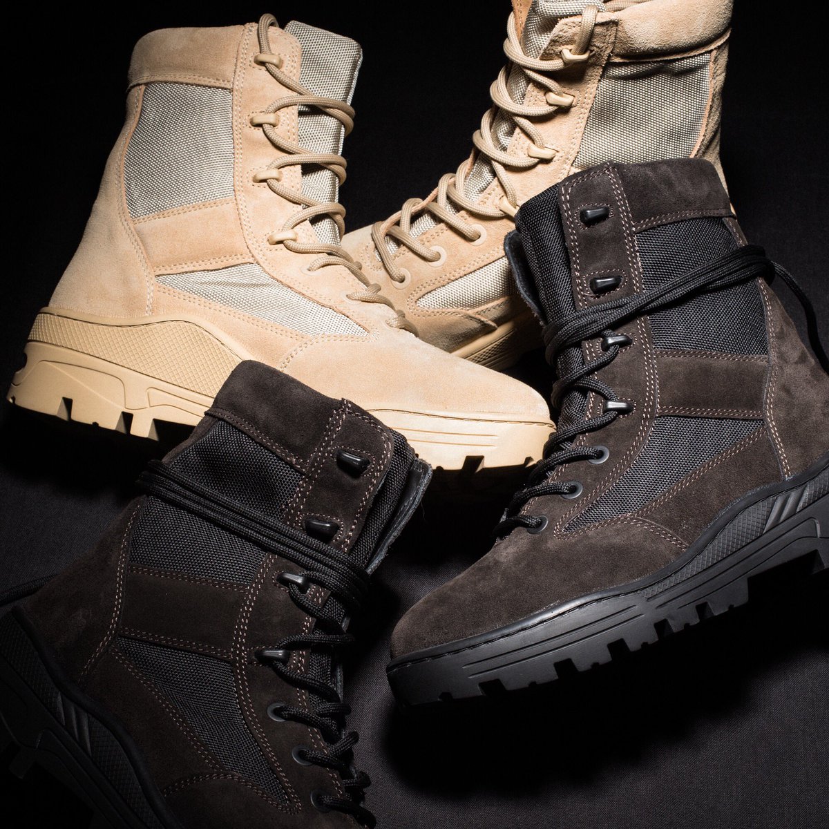 yeezy combat boots black