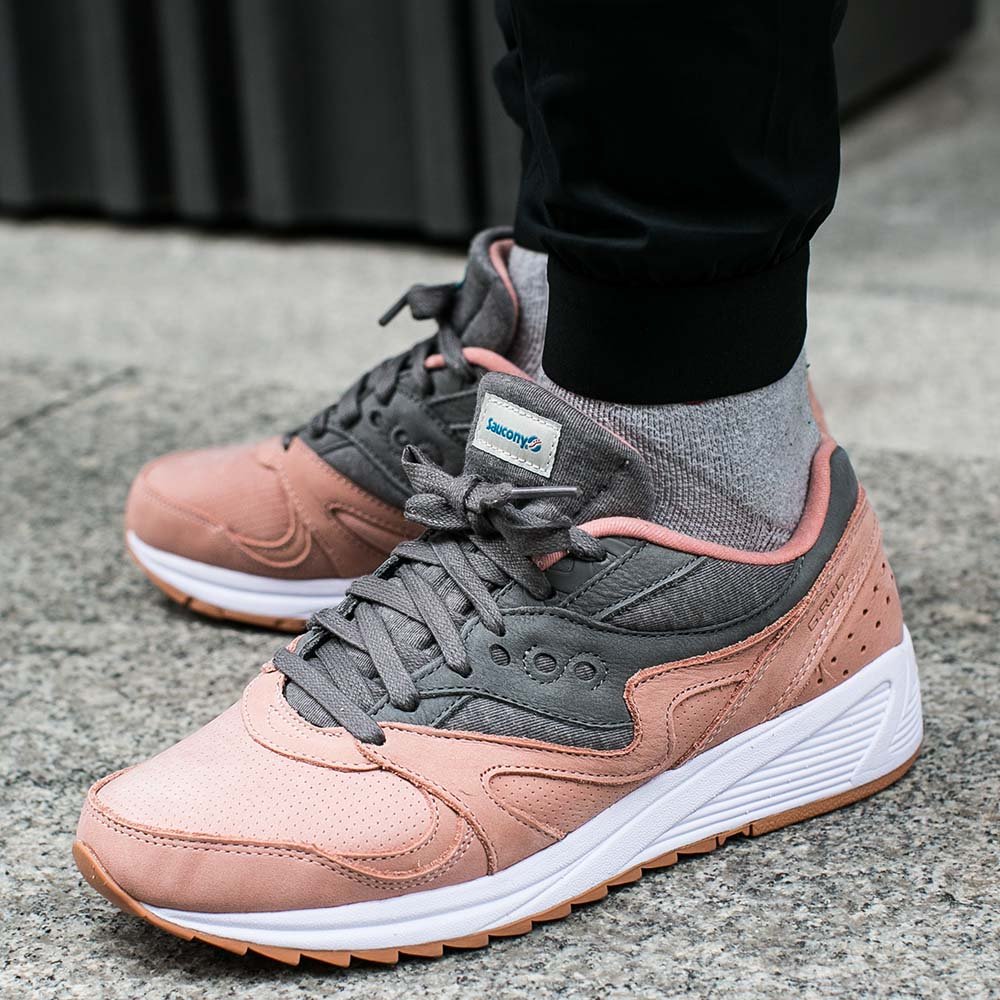 saucony grid 8000 salmon charcoal