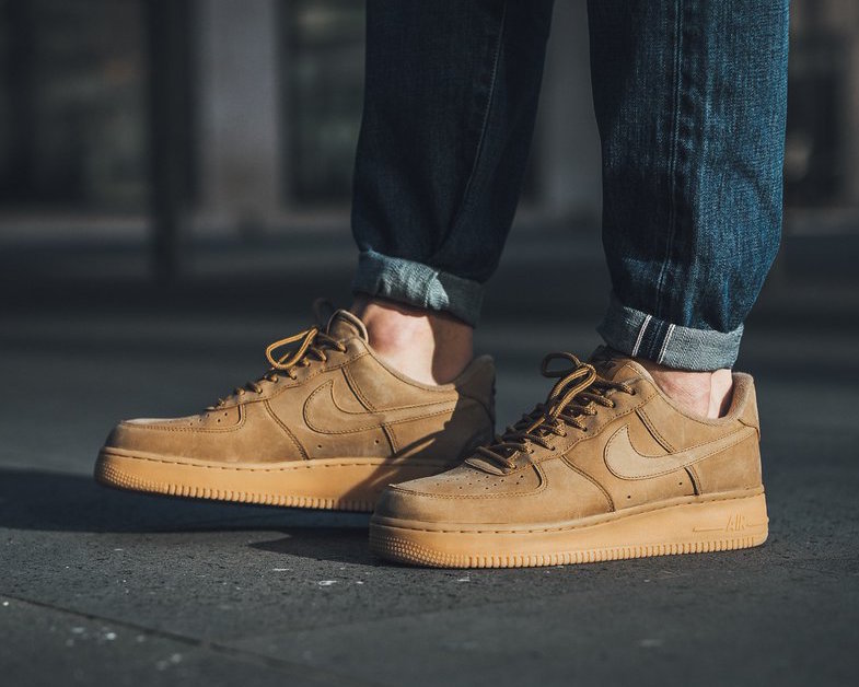 air force 1 low wheat on feet