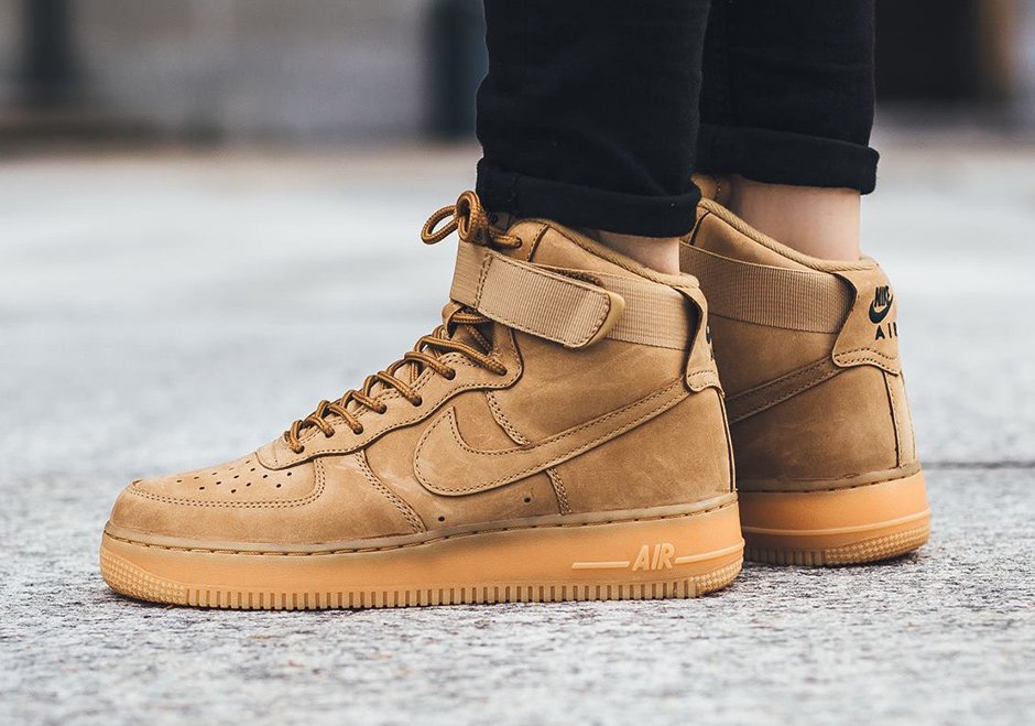 high top wheat air force ones