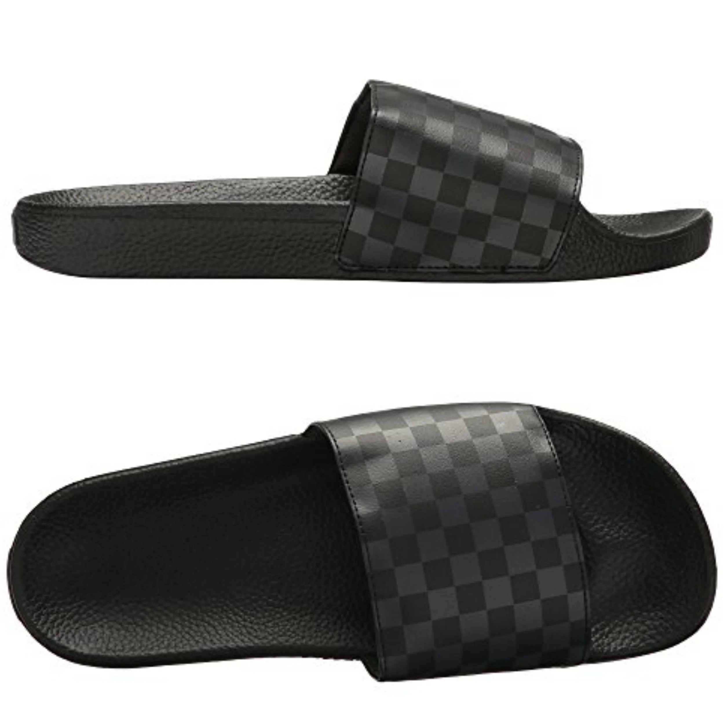 vans black slides