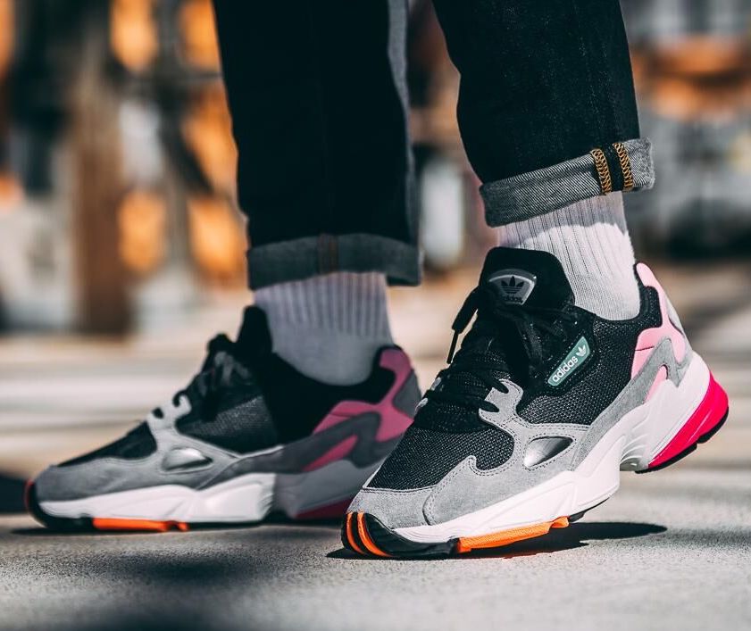 Restock Women s adidas Falcon 80 Light Granite Sneaker Shouts