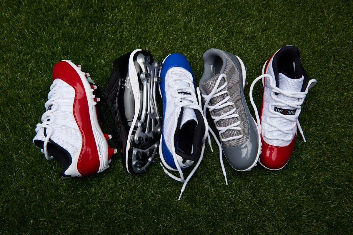 retro football cleats