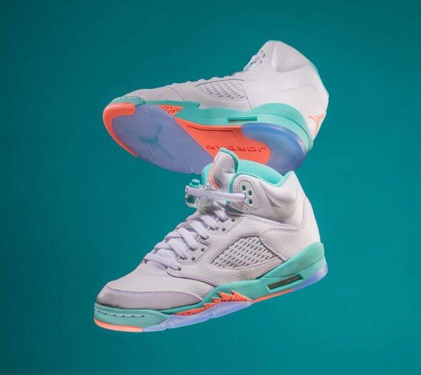 aqua and orange jordans