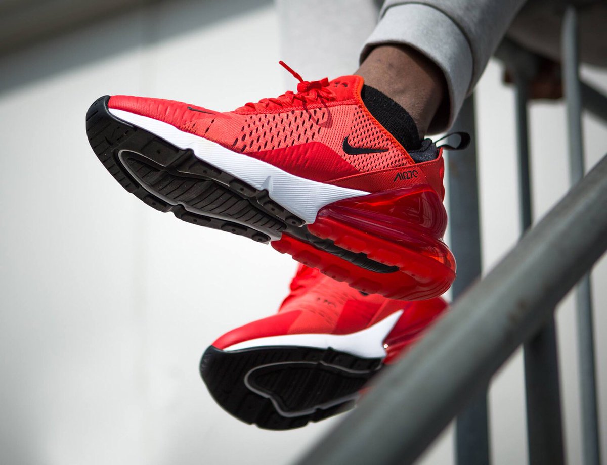 air max 270 habanero red on feet