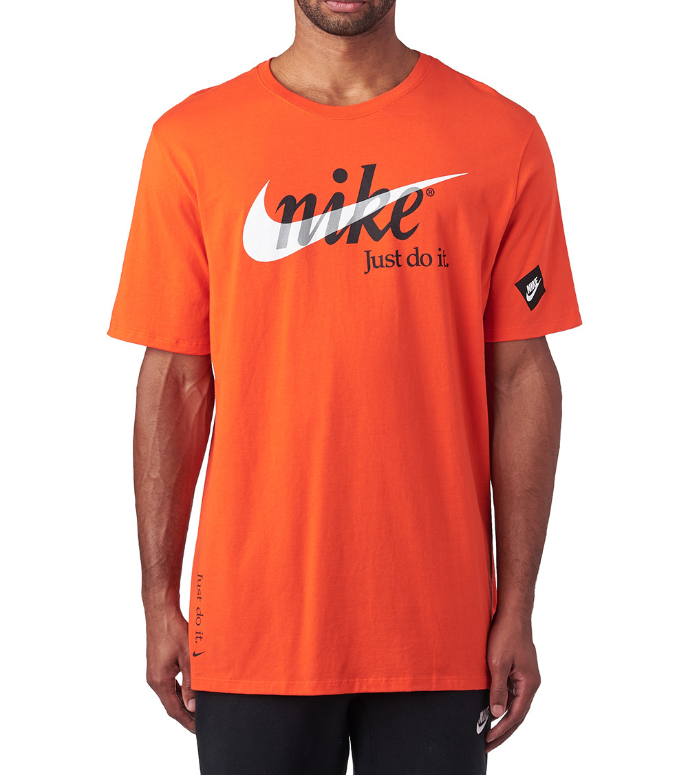 nike t shirt orange logo