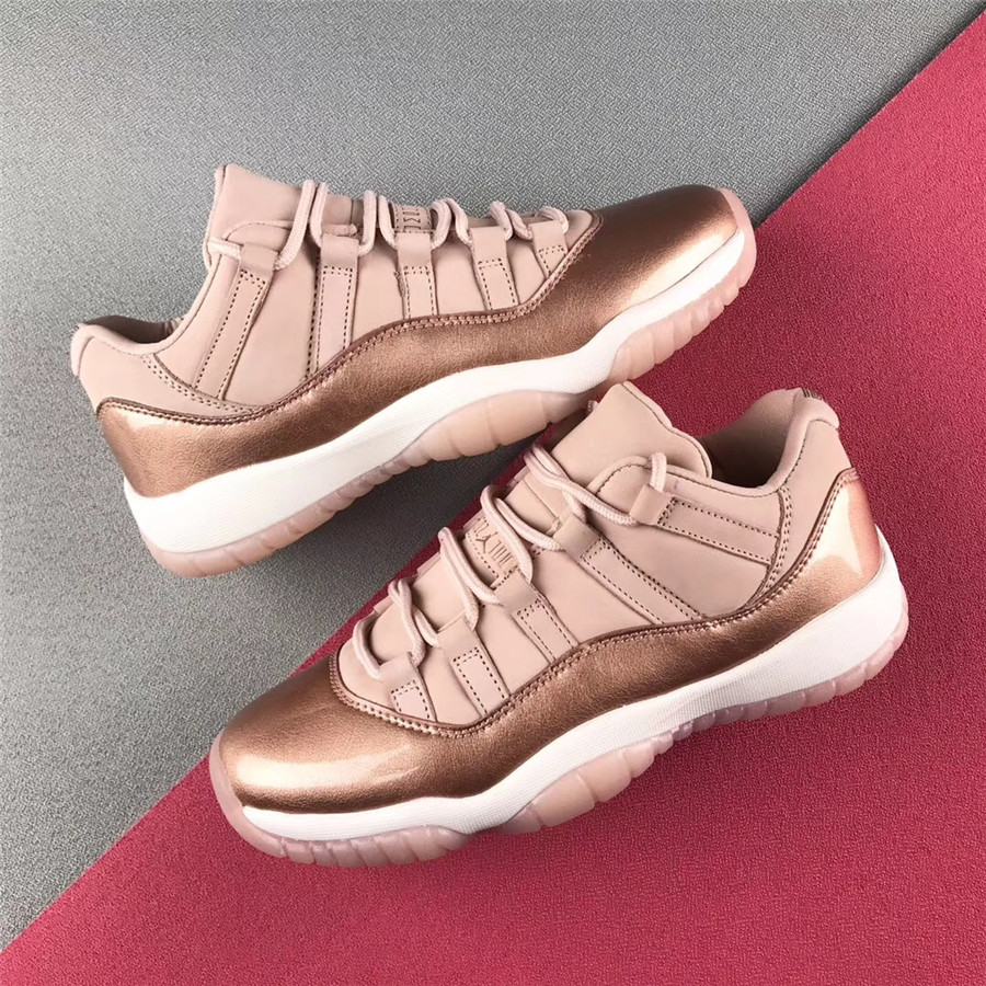 jordan retro 11 low rose gold women's shoe