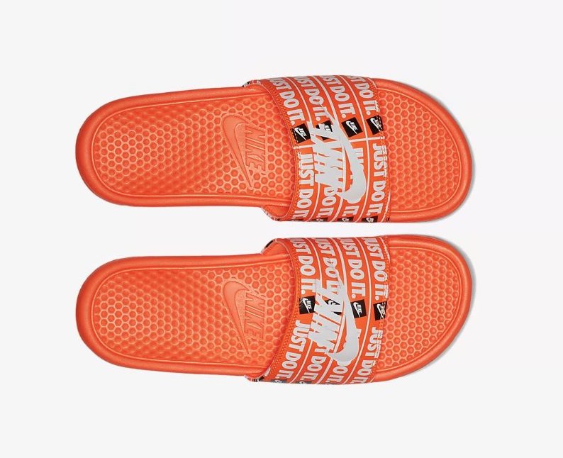 nike benassi orange