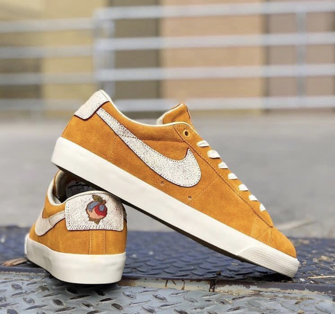 Now Available: Grant Taylor x Nike SB Blazer Low GT "Bruised Peach" —  Sneaker Shouts