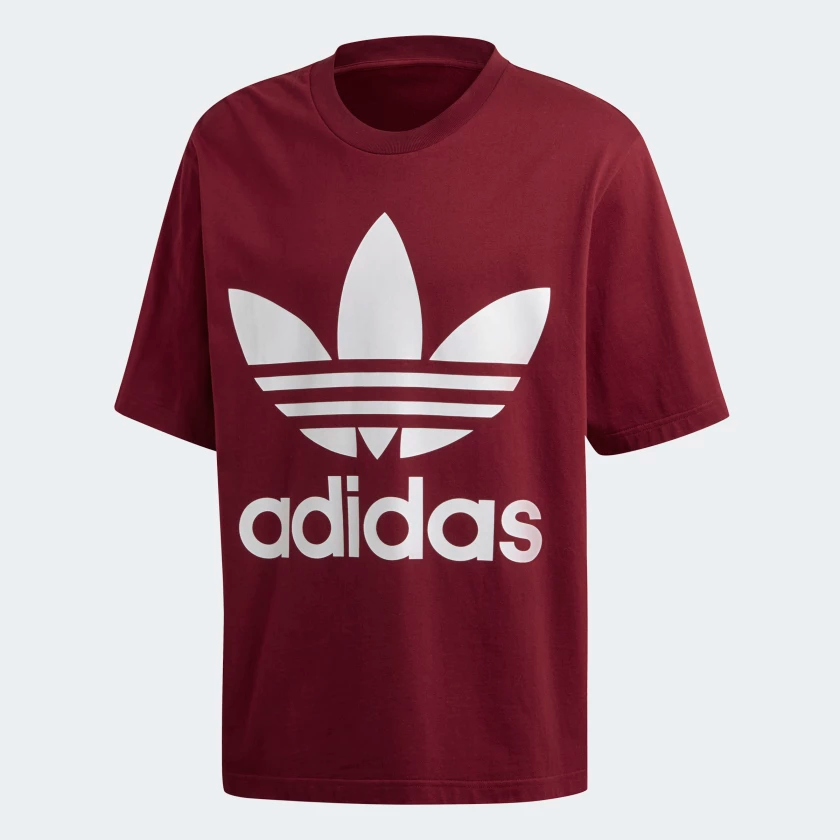 Trefoil_Oversize_Tee_Red_DH5841_01_laydown.png