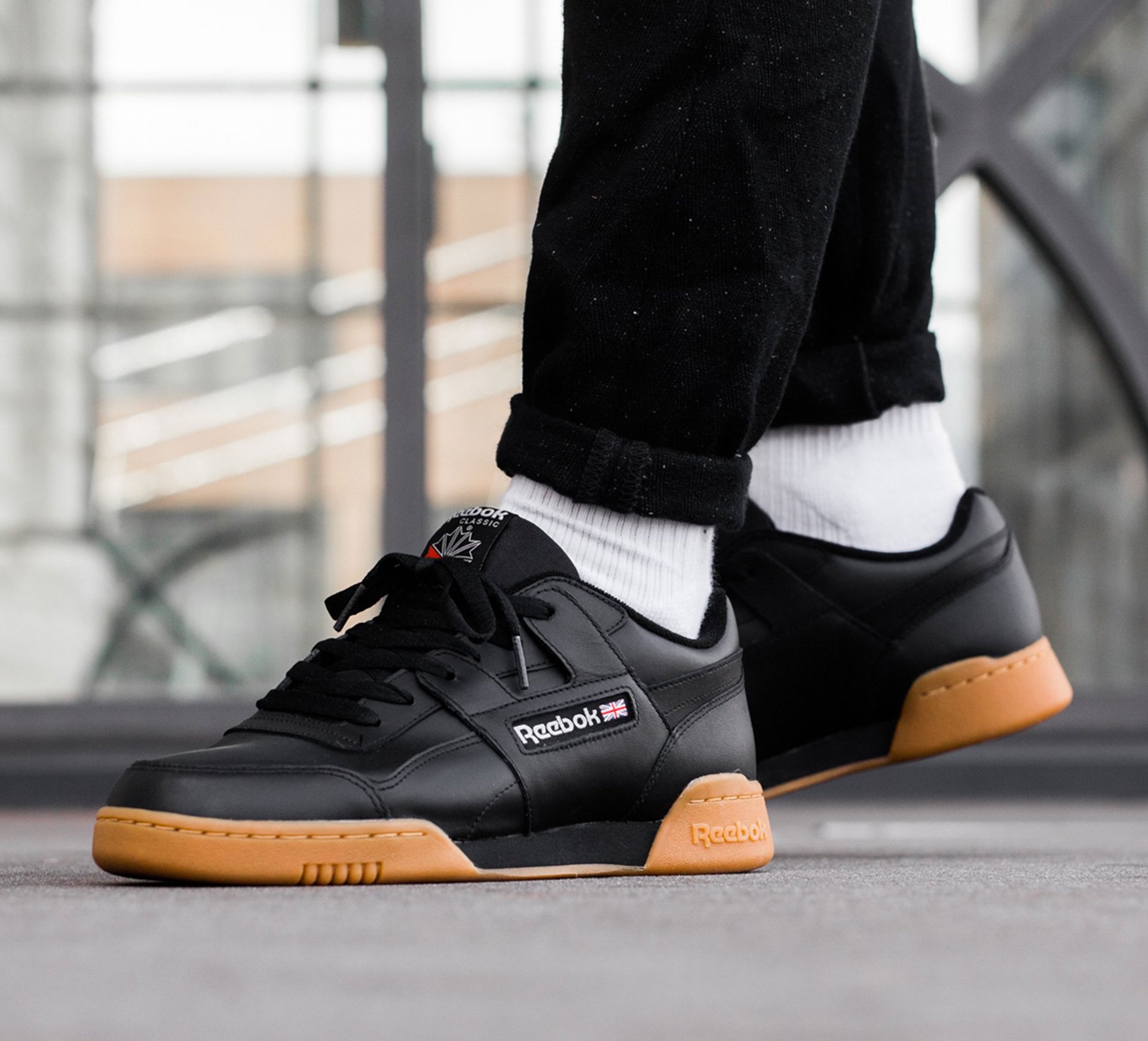 reebok black and gum