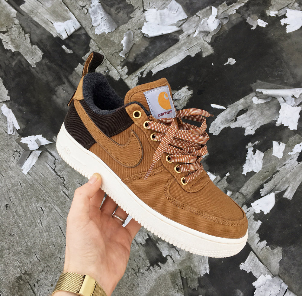 comida septiembre Agradecido On Sale: Carhartt WIP x Nike Air Force 1 Low "Brown" — Sneaker Shouts