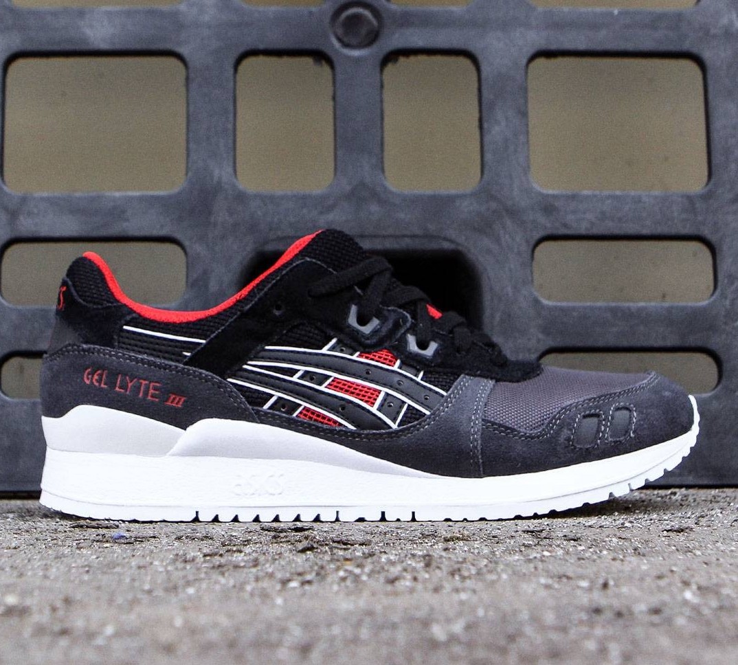 asics gel lyte black red