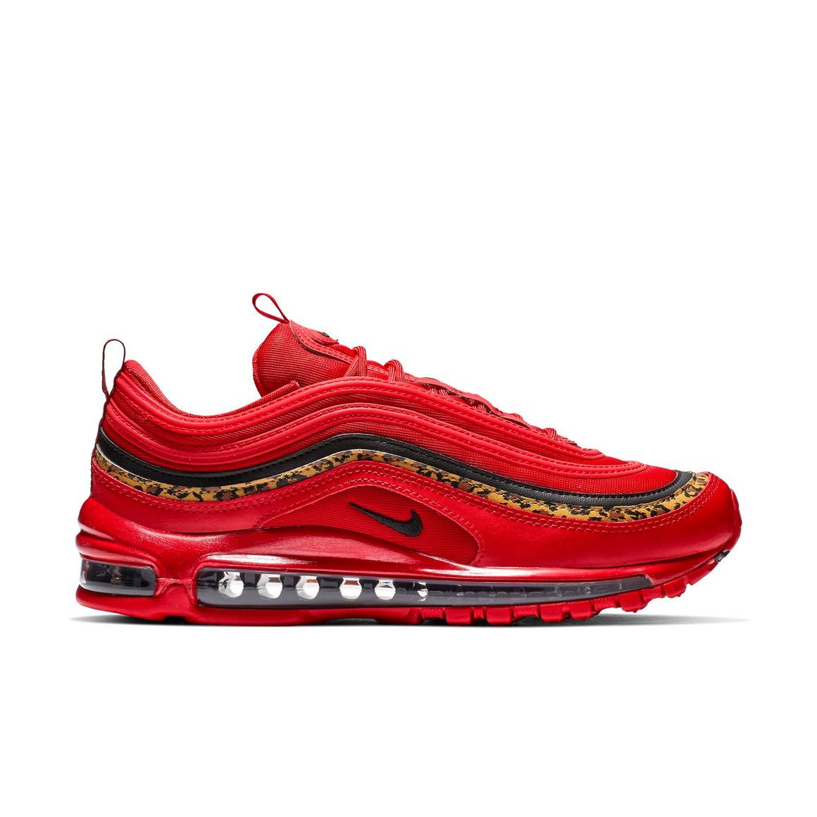 red air max 97 with leopard