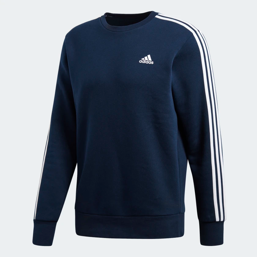 Essentials_3-Stripes_Crew_Sweatshirt_Blue_BQ9644_01_laydown.png