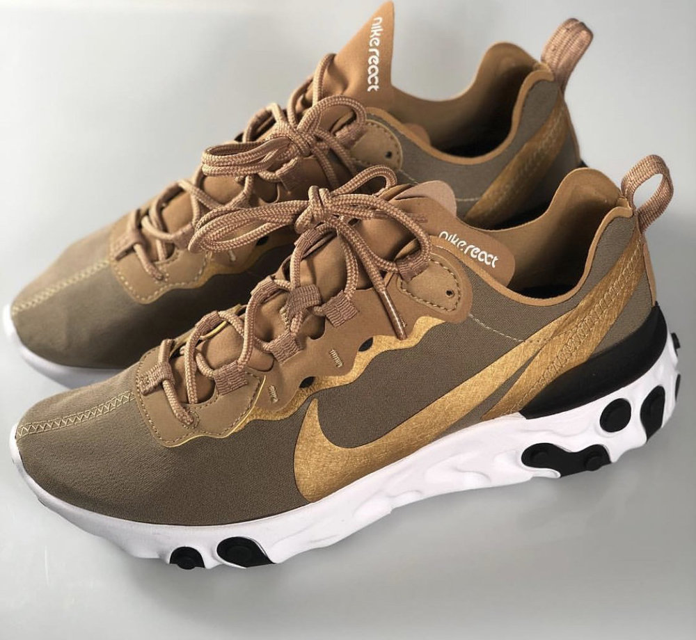 A tiempo Creyente Pensativo On Sale: Nike React Element 55 "Metallic Gold" — Sneaker Shouts