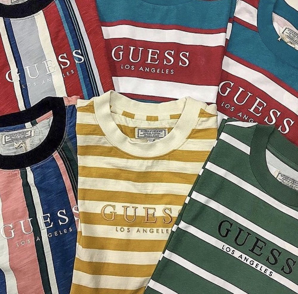 On GUESS Original Retro Striped Tees — Sneaker Shouts