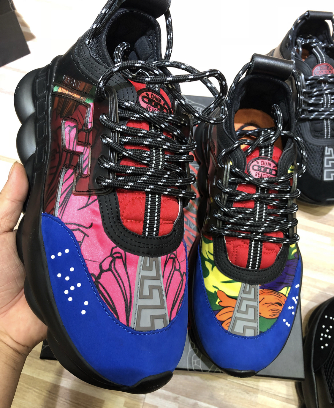 versace multicolor sneakers