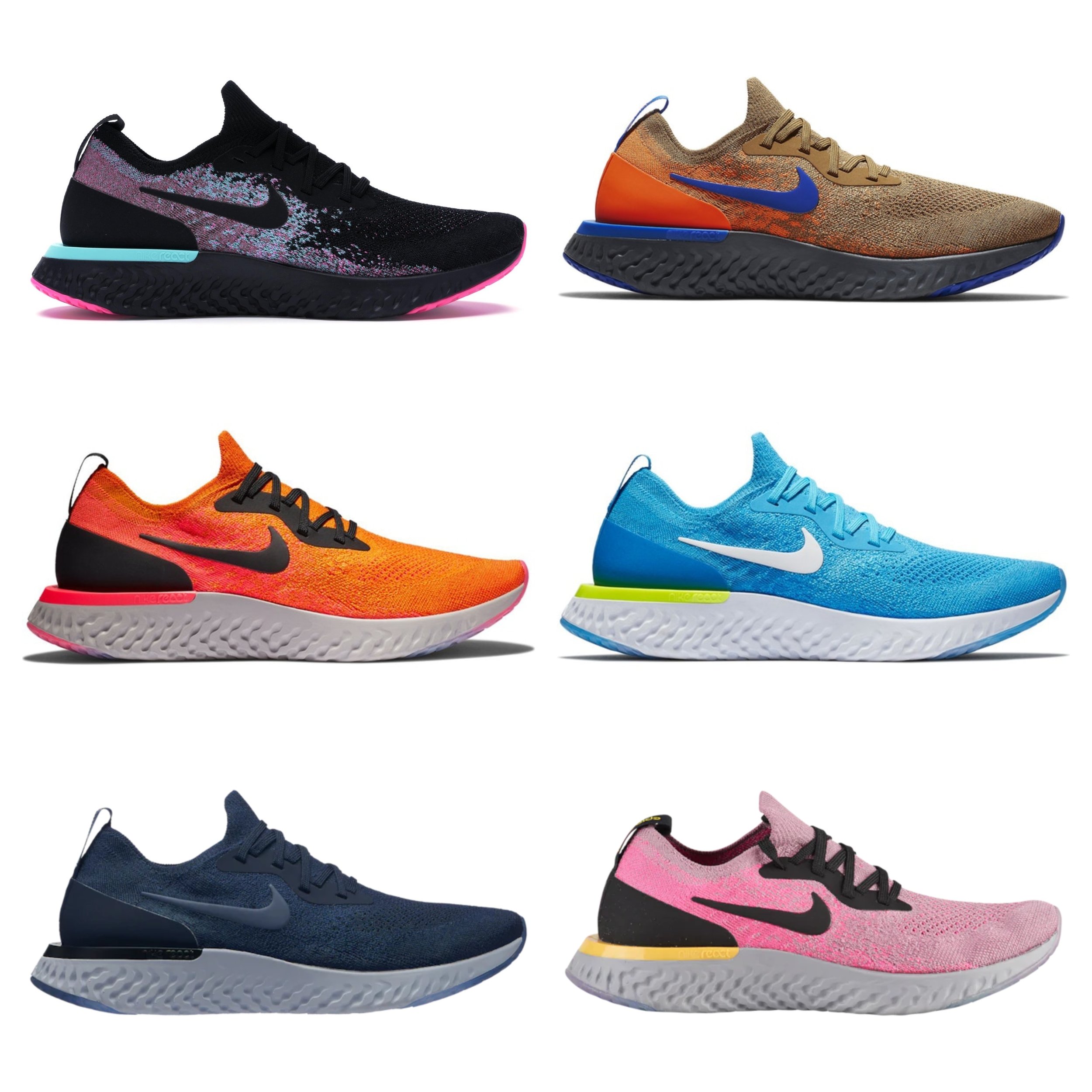 Nike epic top react flyknit colors
