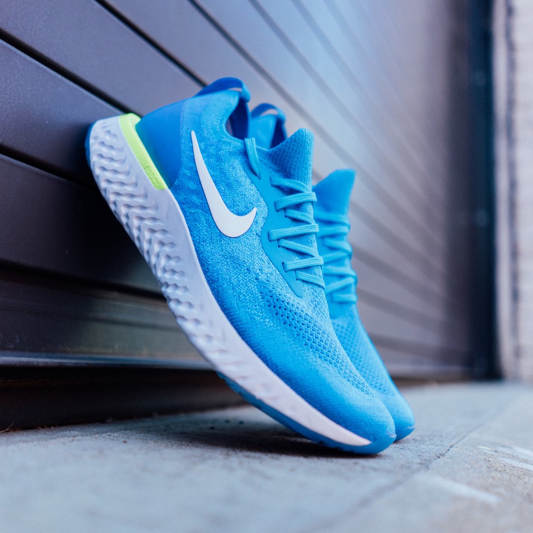 nike epic react flyknit blue glow