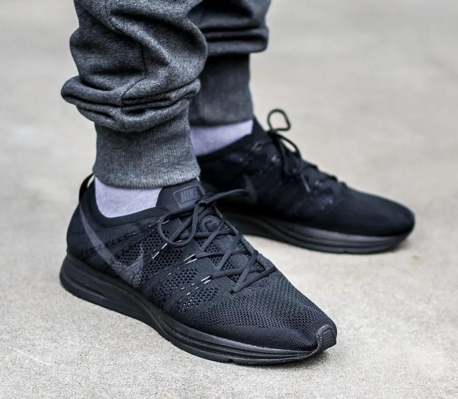 nike flyknit trainer black for sale