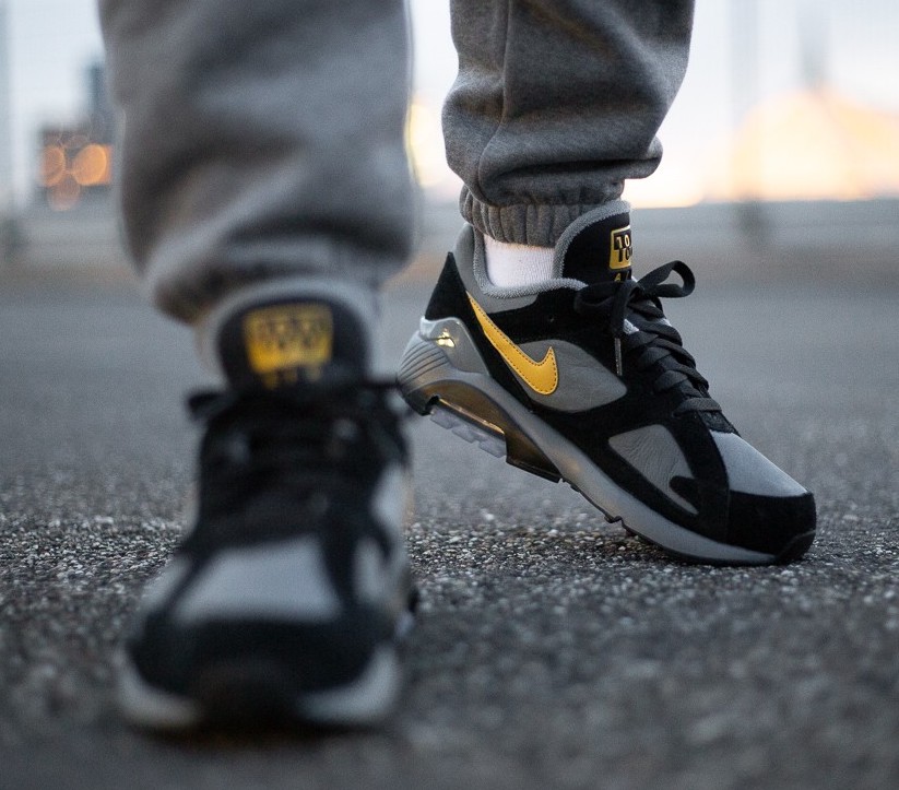 air max 180 grey black gold