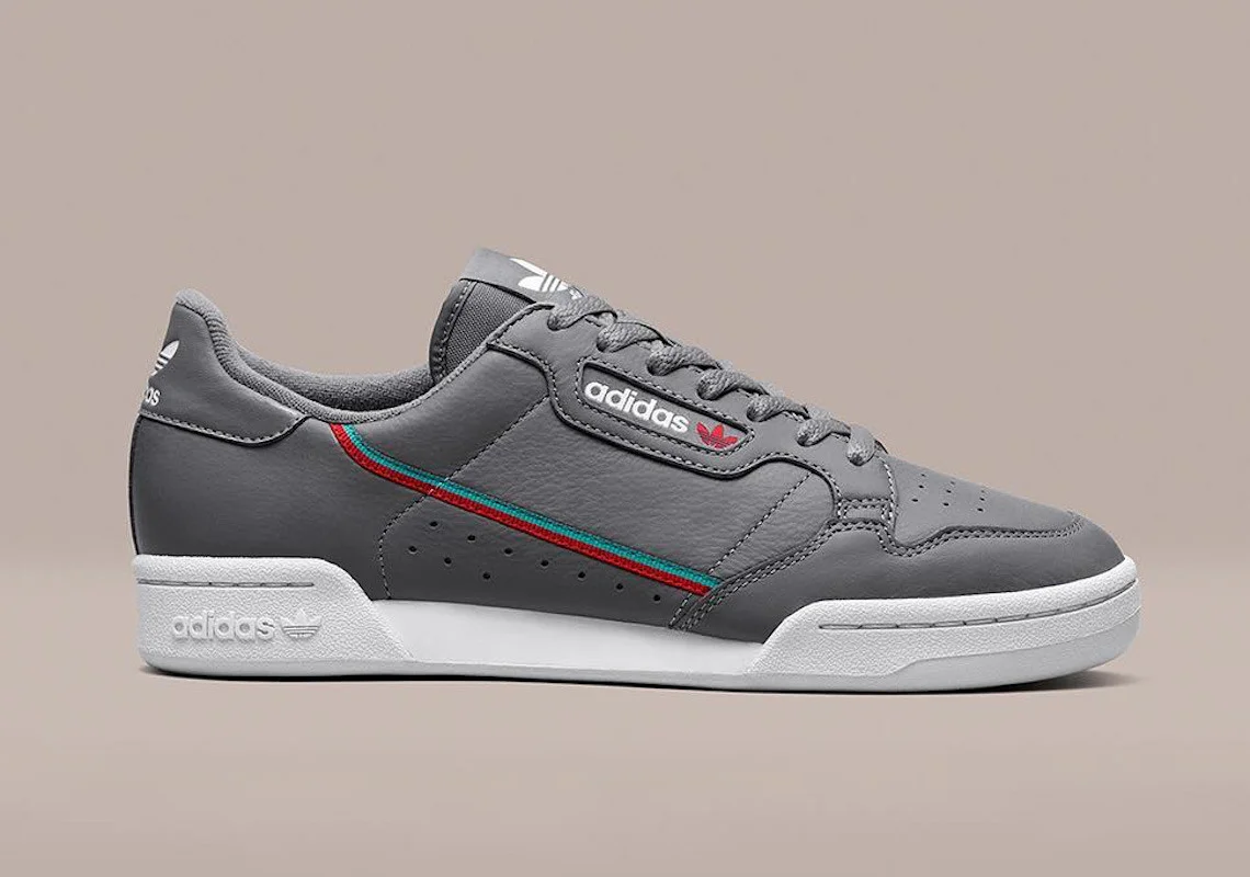 adidas continental 80 grey three