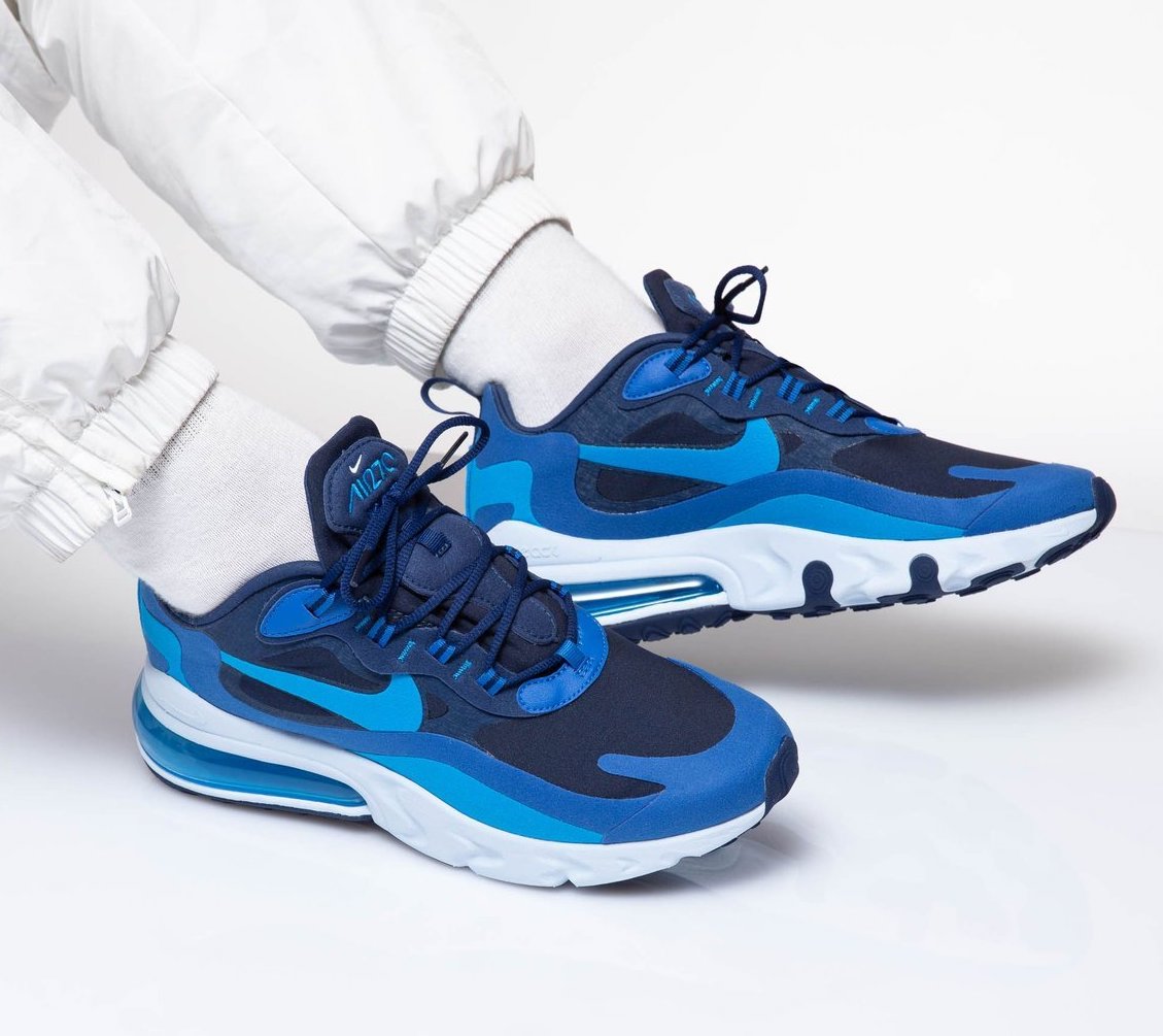 nike air max react 270 blue void