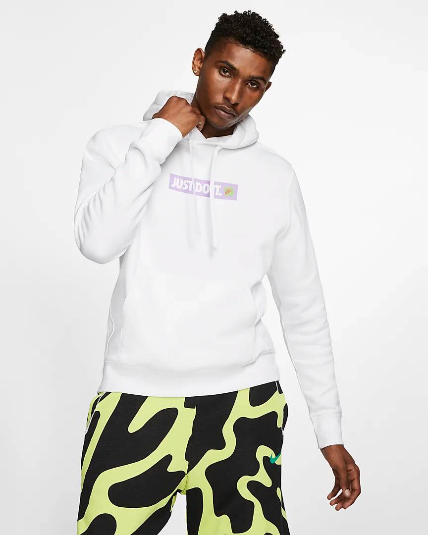 Hoodie Men's White Nike Just Do It Hoodie Nike Just Do It