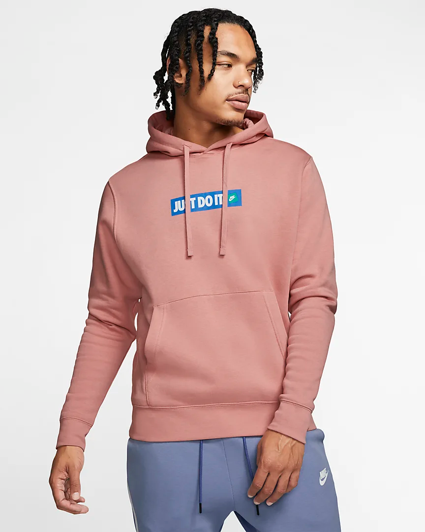 Fleece Nike Just Do It Hoodies Branded Nike Ladies Gym Vintage