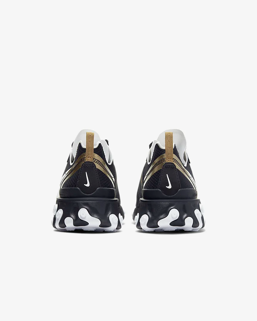 Now Available Nike React Element 55 Black Gold Sneaker Shouts
