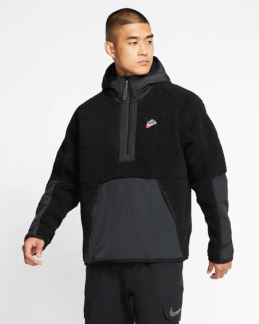 nike fleece hoodie sherpa