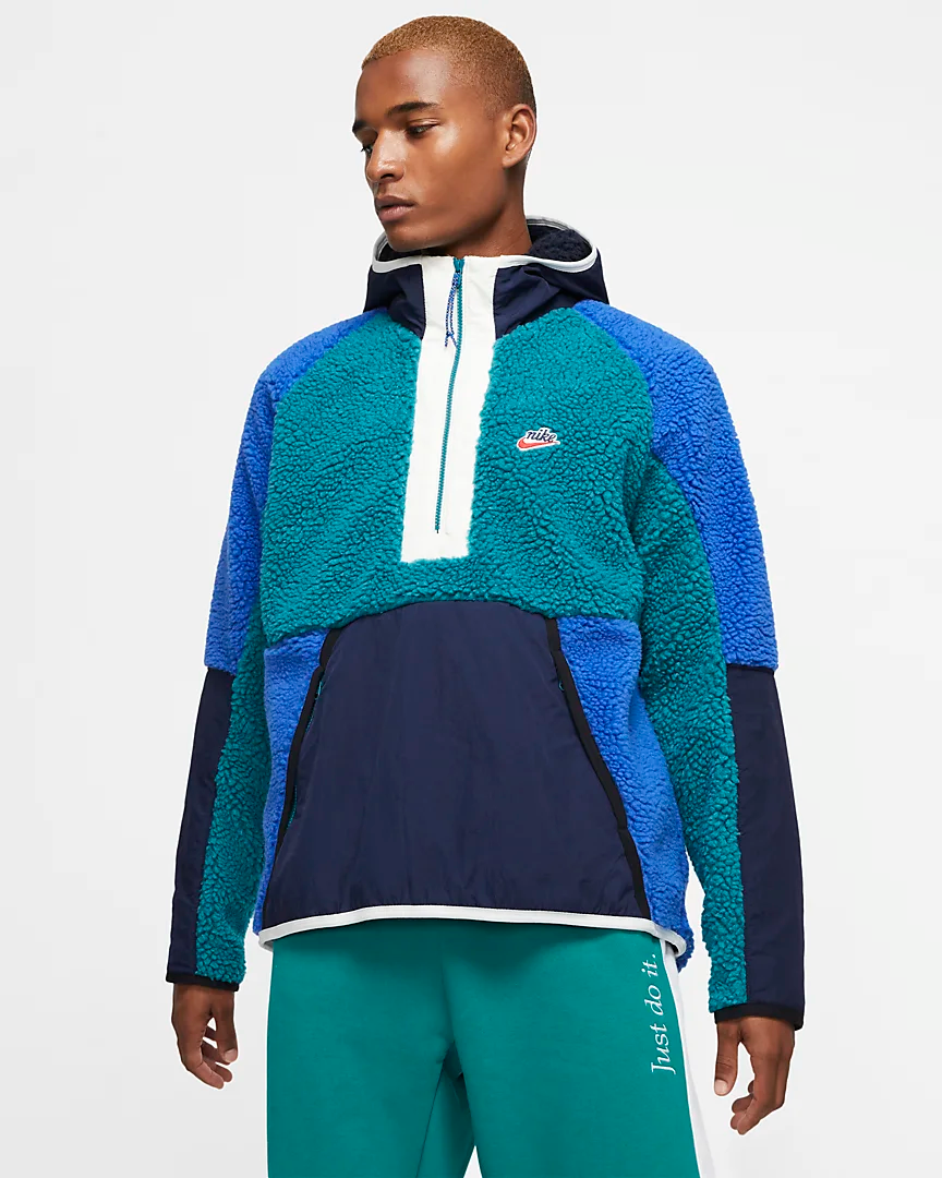 Nike Sportswear Half Zip Sherpa Hoodies 