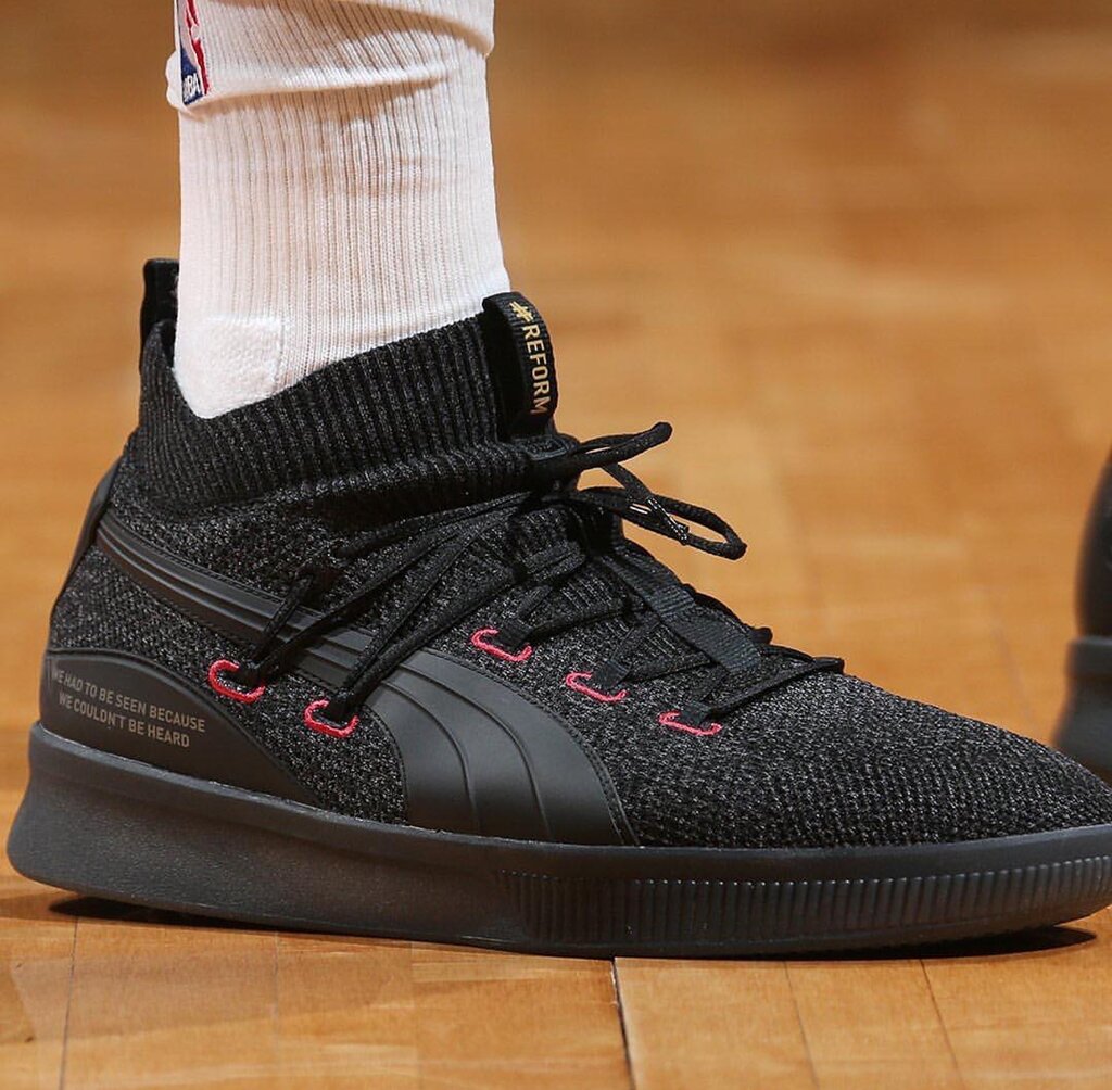 puma clyde court all black
