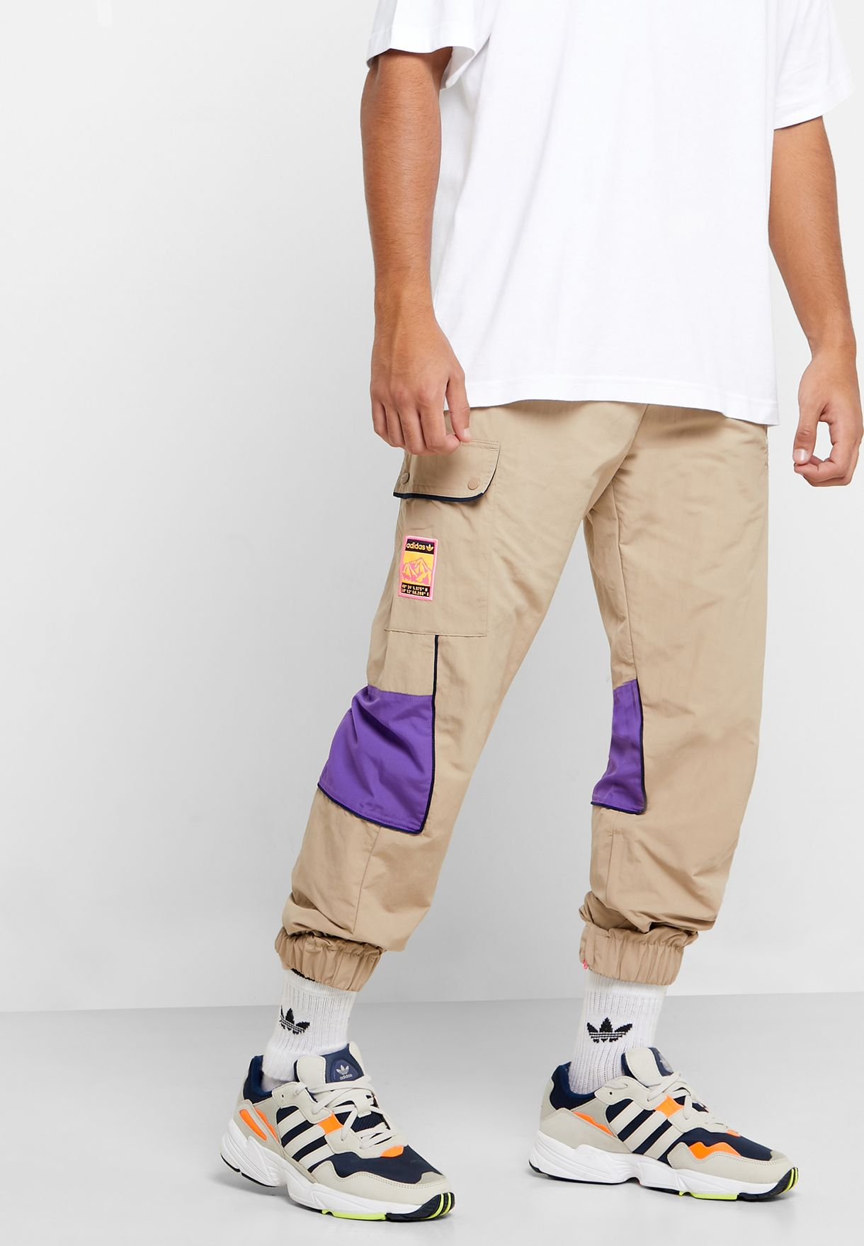White cargo pants adidas Originals  FLEXDOG