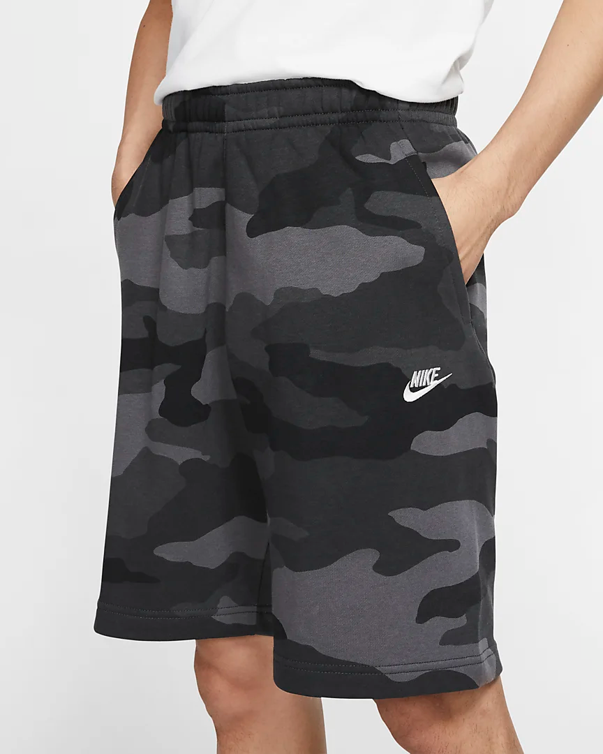nike club fleece camo
