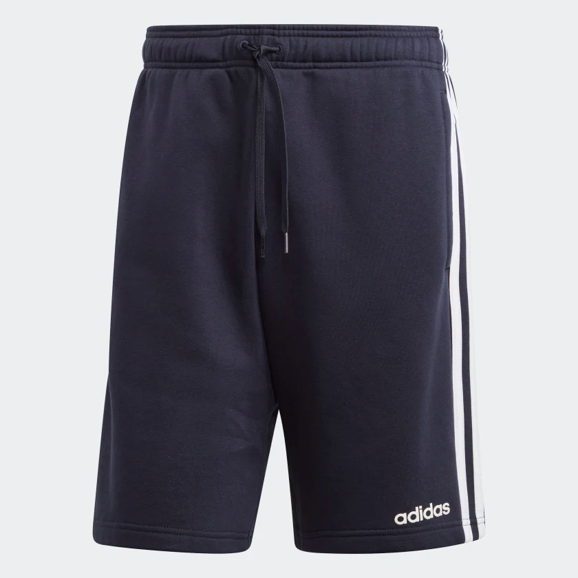 Essentials_3_Stripes_Fleece_Shorts_Blue_DU0504_01_laydown.png