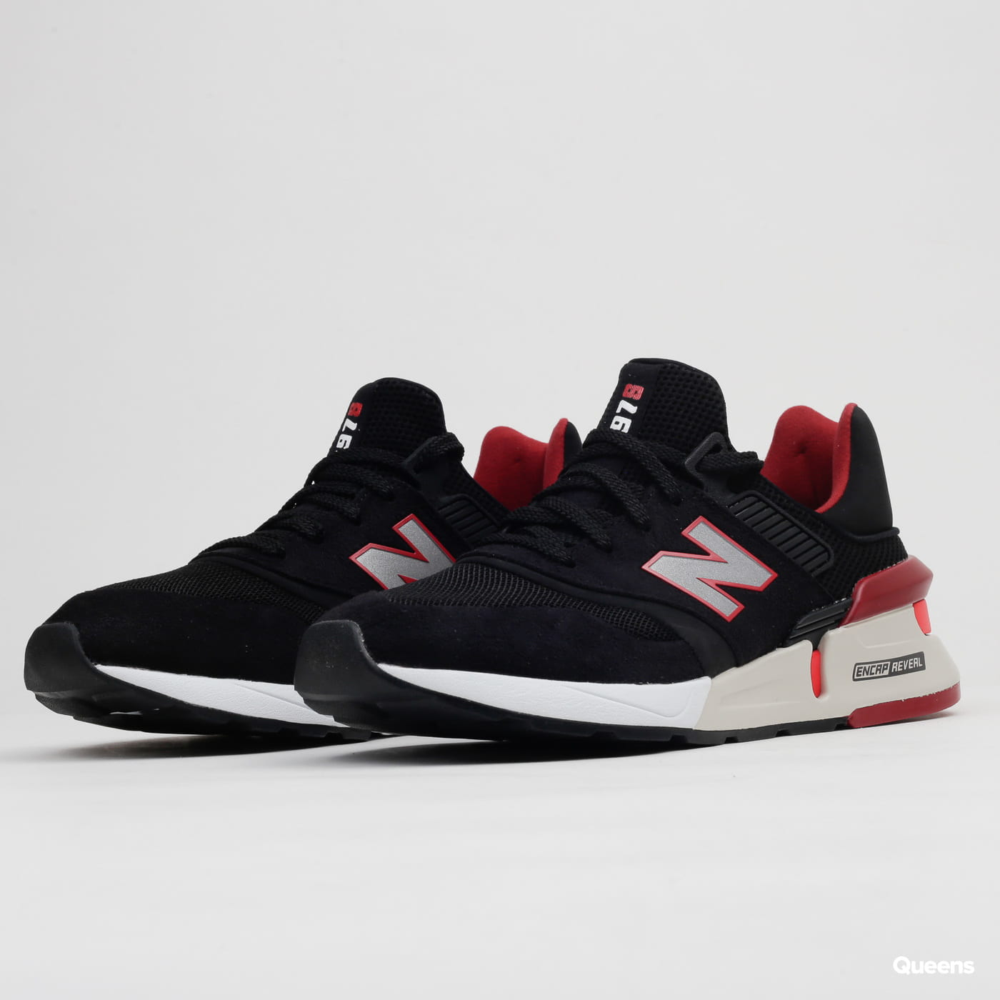 new balance 997 black red