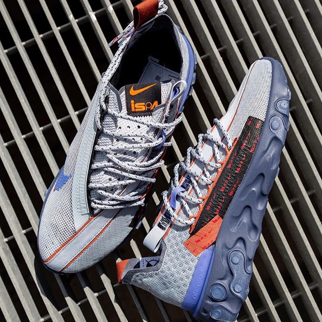 nike ispa react wolf grey