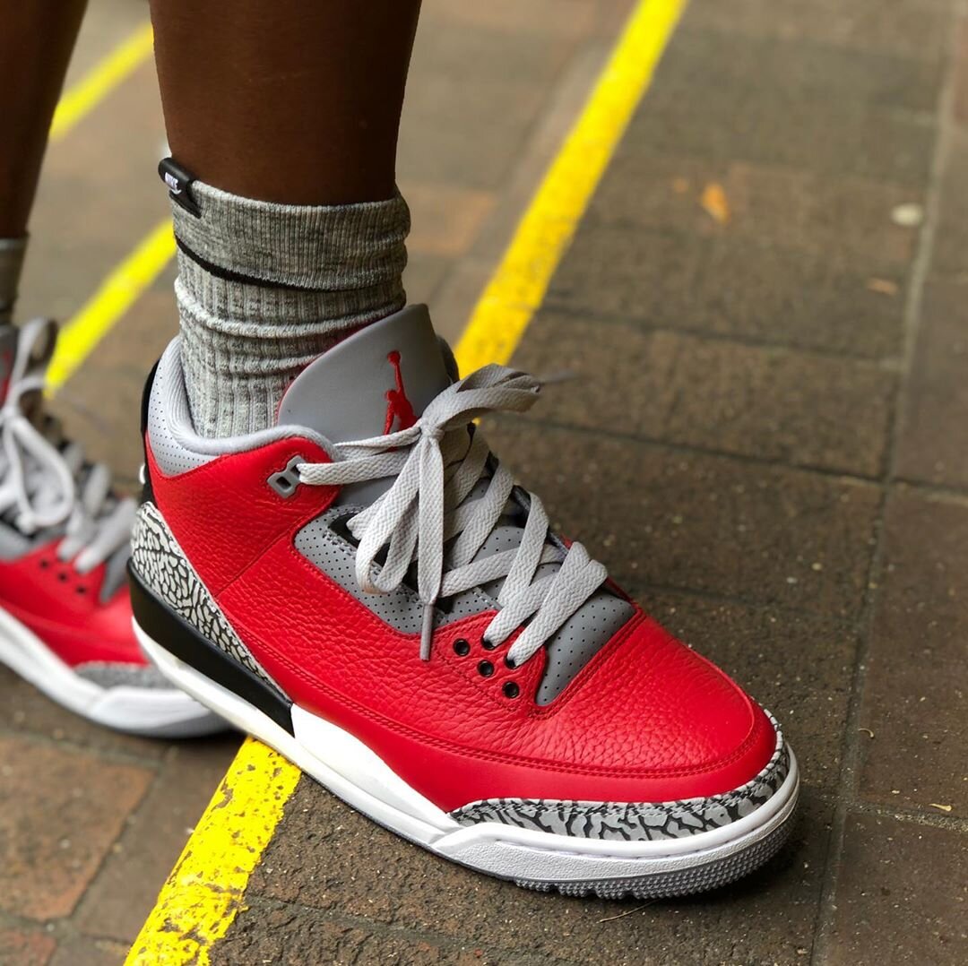 retro 3 red cement