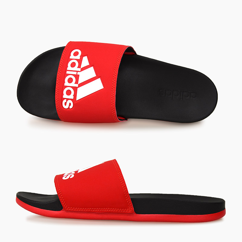 adidas adilette comfort slides red