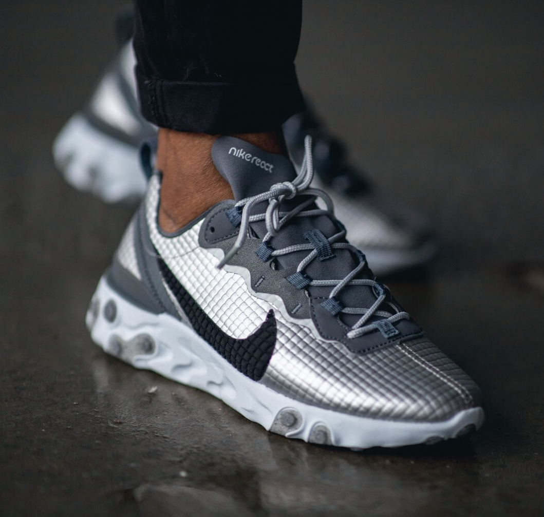 nike black and silver sneakers