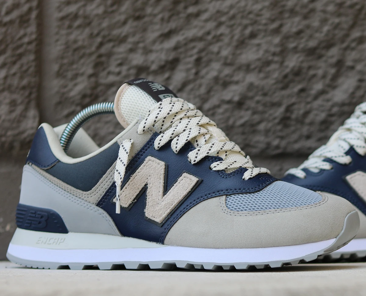 new balance 574 blue and grey