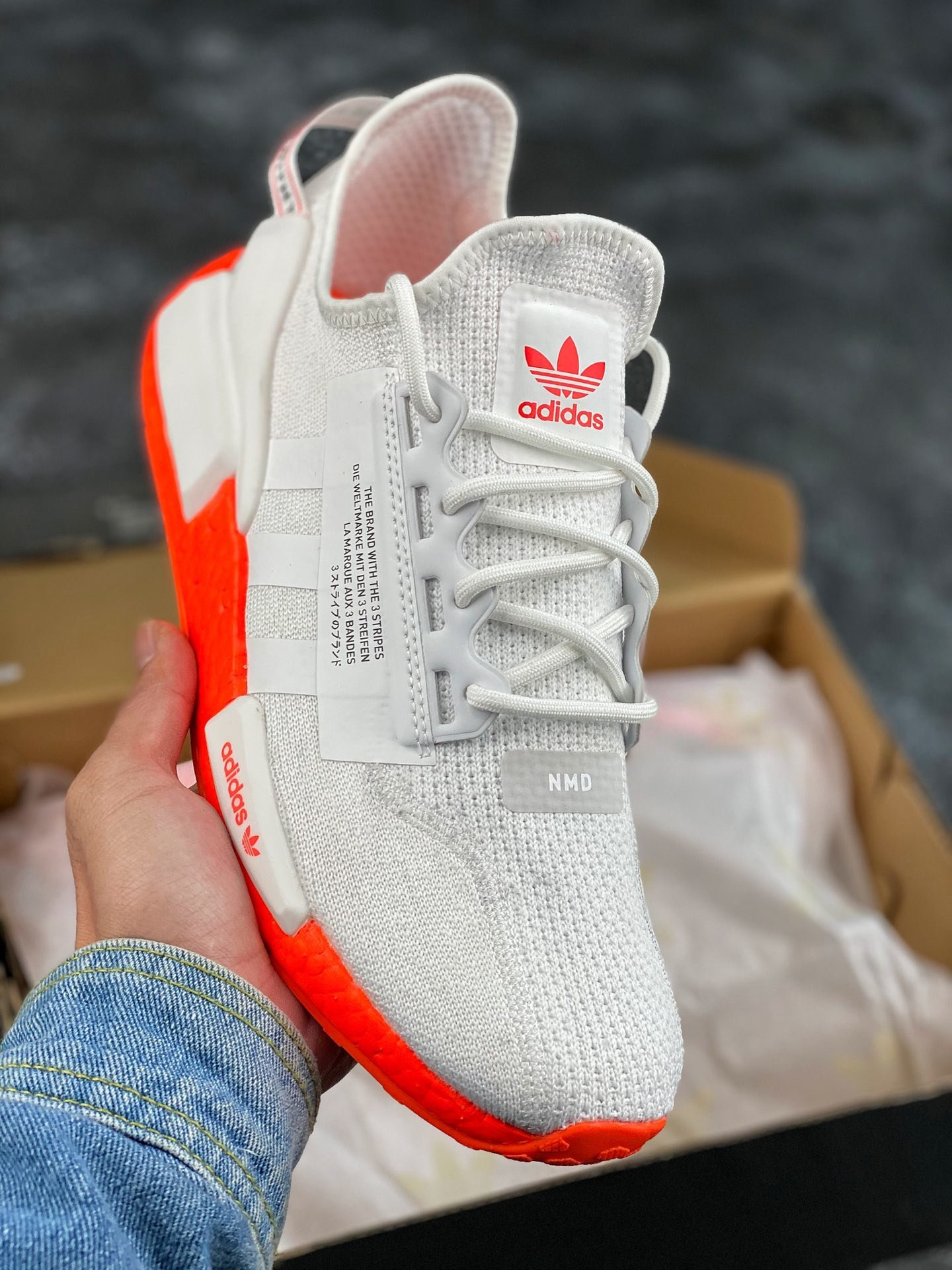 NMD R1 Pink Salmon Womens Fashion Shoes on Carousell
