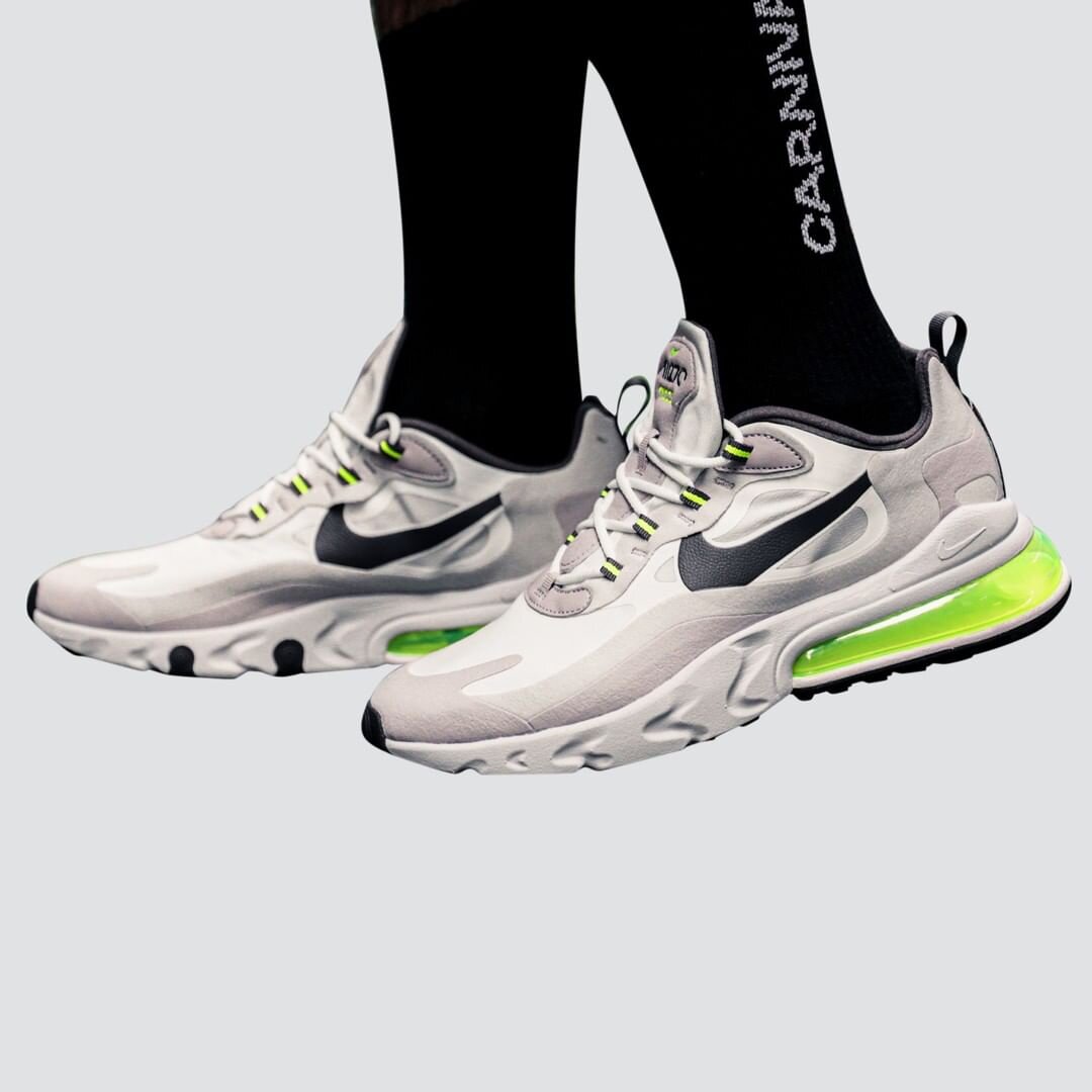 Nike air max 270 react sneakers in off white hotsell