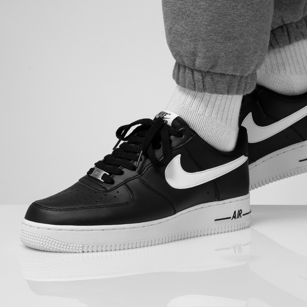 nike air force low black and white