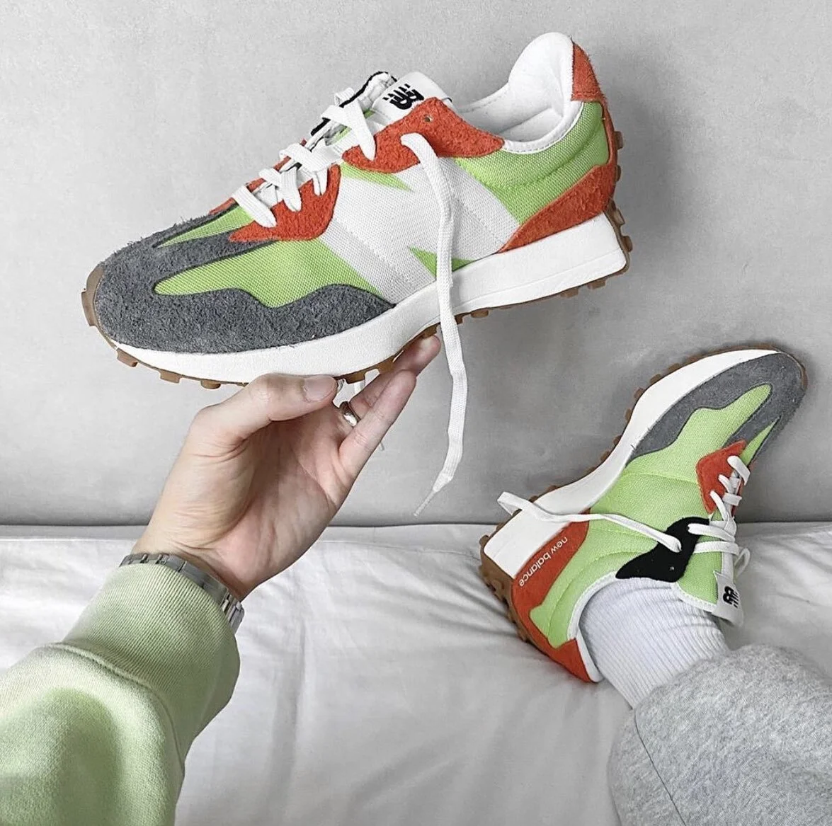 New balance 327 energy lime Clearance