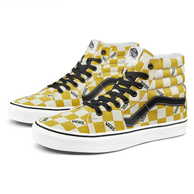 mustard yellow high top vans