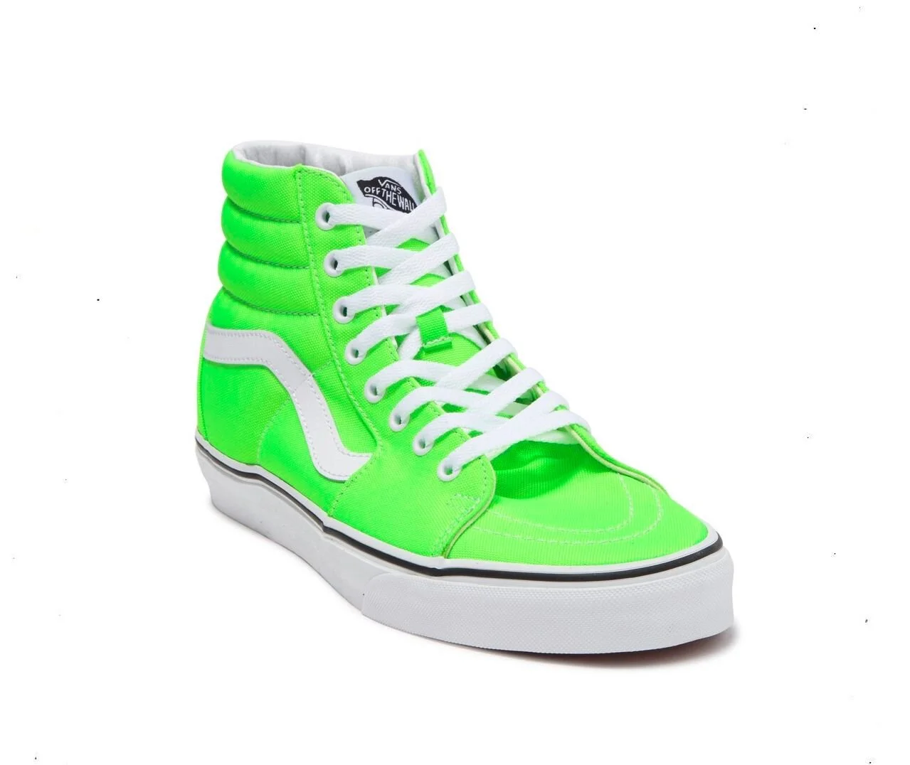 neon green vans sk8 hi