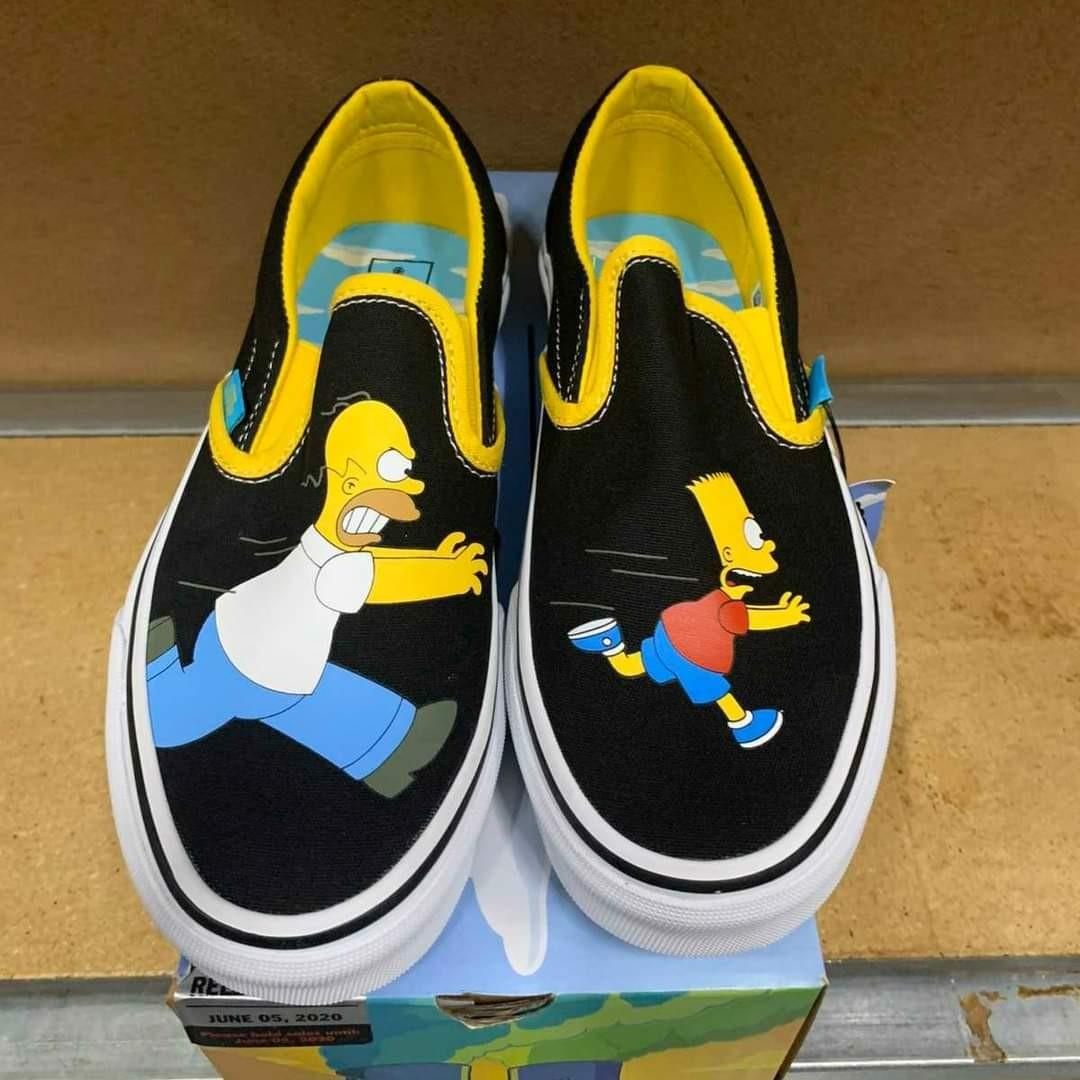 bart simpson slip on vans